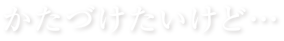 かたづけたいけど・・・